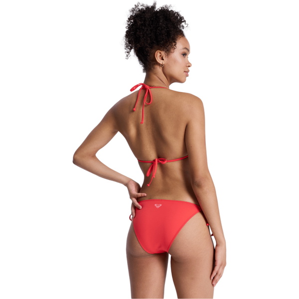 2026 Roxy Womens Solid Essentials Tiki Classic Tri Bikini Set ERJX203595 - Hibiscus
